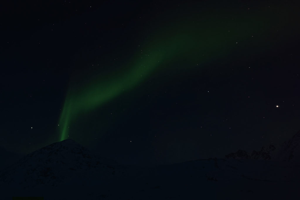 Aurora Borealis laser beam